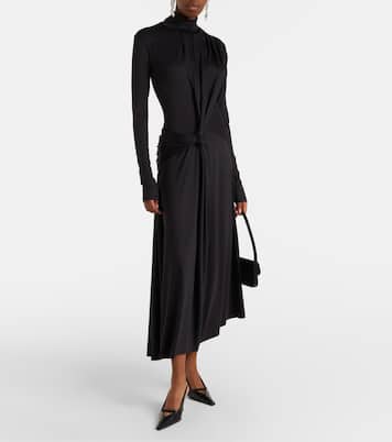 Gathered turtleneck midi dress | Victoria Beckham