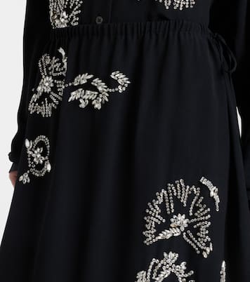 Embellished ruffled midi skirt | Dries Van Noten