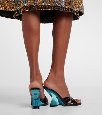 Mules compensées en cuir verni | Dries Van Noten