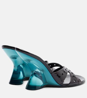 Mules compensées en cuir verni | Dries Van Noten