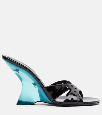 Mules compensées en cuir verni | Dries Van Noten