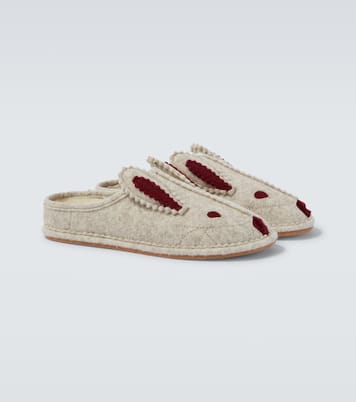 Wool-blend slippers | Bode