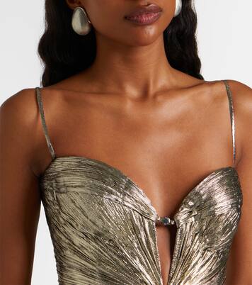 Dakota lamé chiffon gown | Maria Lucia Hohan