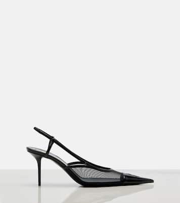 Pumps slingback Renée in mesh e pelle | Saint Laurent