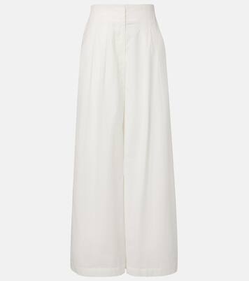 Cotton-blend wide-leg pants | Adriana Degreas