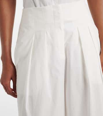 Cotton-blend wide-leg pants | Adriana Degreas
