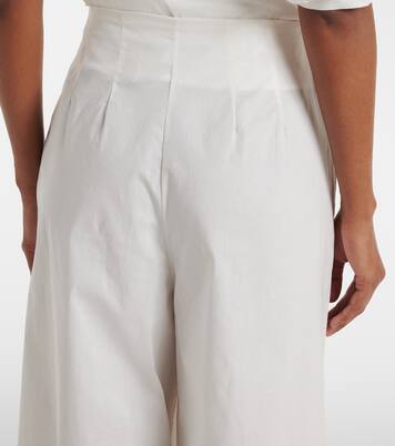 Cotton-blend wide-leg pants | Adriana Degreas
