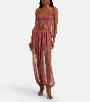 Kendall 시어 레이스 벌룬 팬츠 | Bananhot