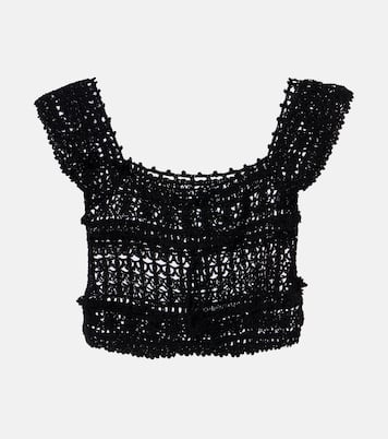 Crop top de croché de algodón | Anna Kosturova