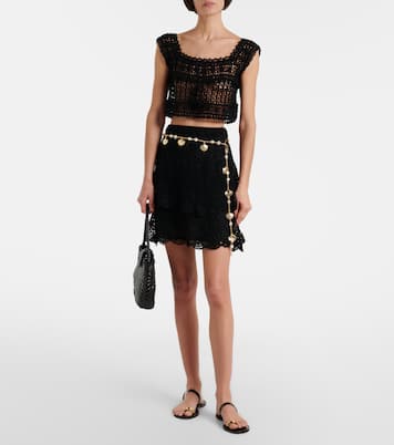 Crop top de croché de algodón | Anna Kosturova