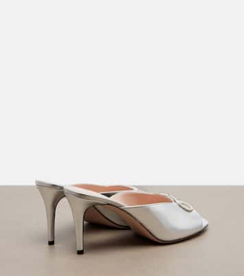VLogo metallic leather mules | Valentino Garavani