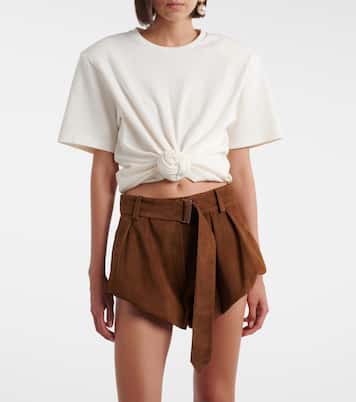 Cropped cotton-blend T-shirt | Magda Butrym