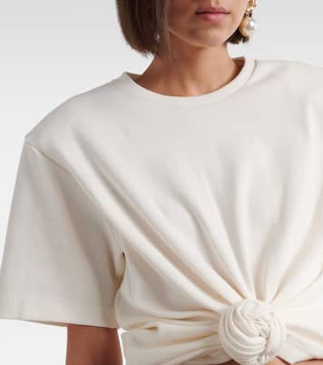 Cropped cotton-blend T-shirt | Magda Butrym