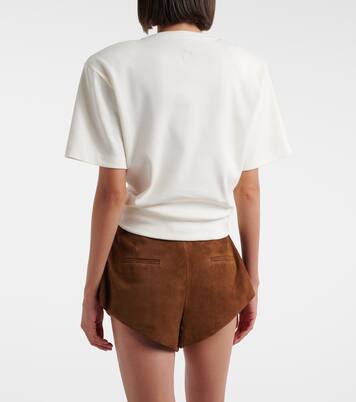 Cropped cotton-blend T-shirt | Magda Butrym
