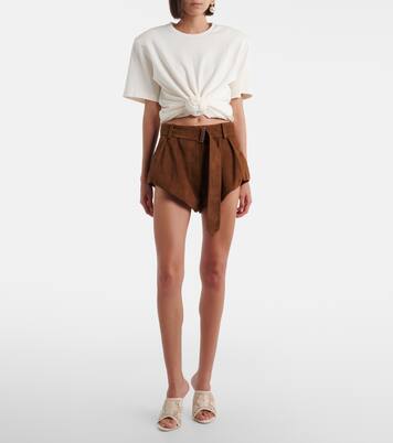 Cropped cotton-blend T-shirt | Magda Butrym