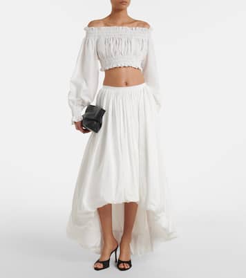 Asymmetric jersey midi skirt | Norma Kamali