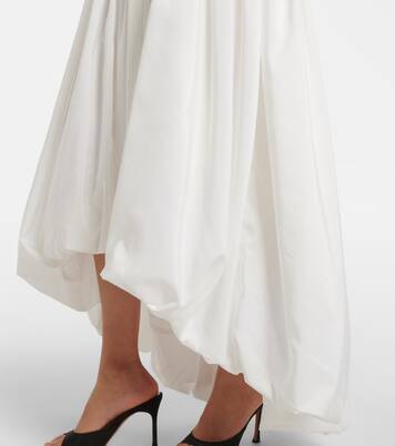 Asymmetric jersey midi skirt | Norma Kamali