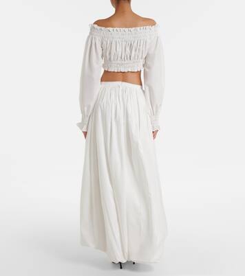Asymmetric jersey midi skirt | Norma Kamali