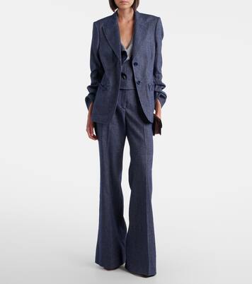 Top cropped Fluid di jeans con volant | Dorothee Schumacher