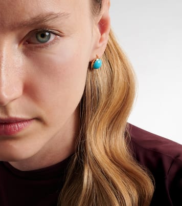 Ohrringe Blue Eye aus 14kt Gelbgold mit Türkis | Ileana Makri