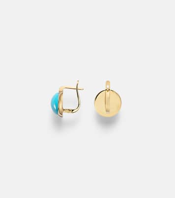 Ohrringe Blue Eye aus 14kt Gelbgold mit Türkis | Ileana Makri