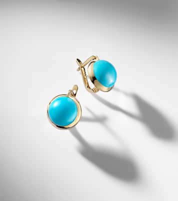 Ohrringe Blue Eye aus 14kt Gelbgold mit Türkis | Ileana Makri