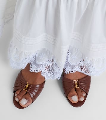 Babylone leather slides | Saint Laurent