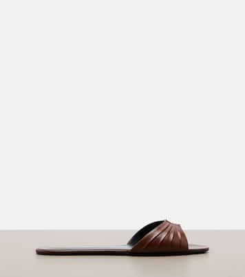 Babylone leather slides | Saint Laurent