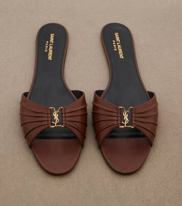 Babylone leather slides | Saint Laurent