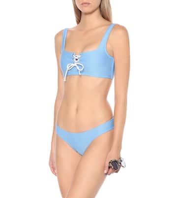 Cairns lace-up bikini top | Heidi Klein