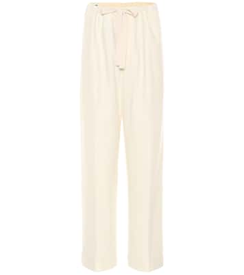 Twill wool-blend wide-leg pants | Jil Sander