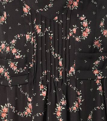 Robe longue en satin à fleurs | Rabanne