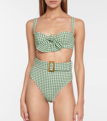 Culotte de bikini Ursula à carreaux | Alexandra Miro