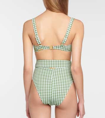Culotte de bikini Ursula à carreaux | Alexandra Miro