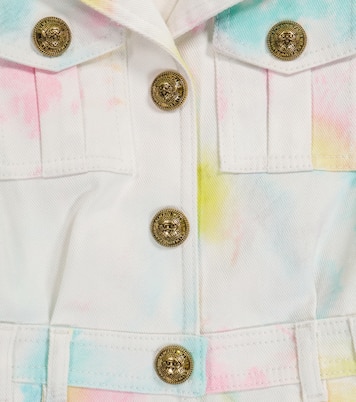 Tie-dye denim playsuit | Balmain Kids