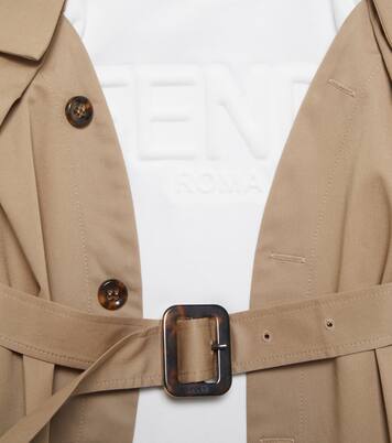 Trenchcoat-Kleid aus Gabardine | Fendi Kids