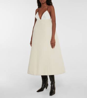 Robe longue Oma en laine mélangée | Khaite