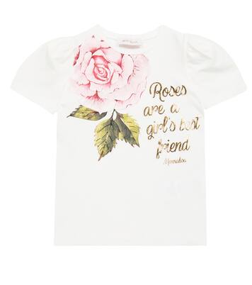 Printed cotton-blend T-shirt | Monnalisa