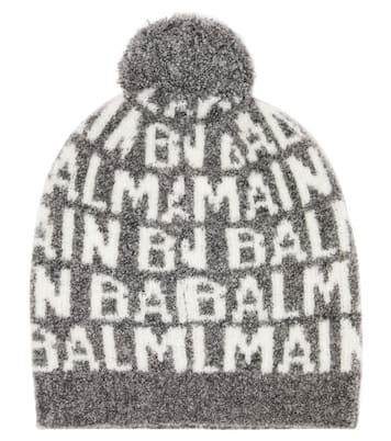 Logo pompom wool-blend beanie | Balmain Kids