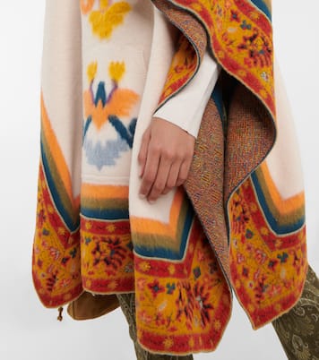 Poncho en mezcla de lana jacquard | Etro