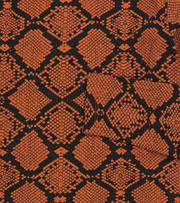 Snake-print jersey long-sleeved top | Mini Rodini