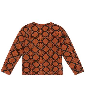 Snake-print jersey long-sleeved top | Mini Rodini