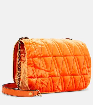 Virtus Small velvet shoulder bag | Versace