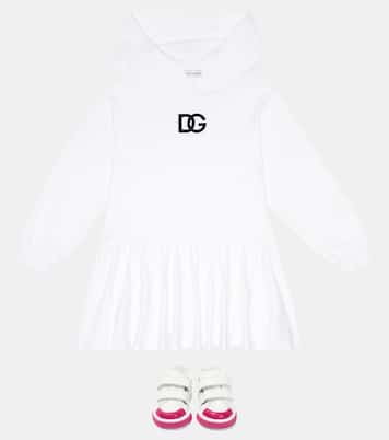 Logo leather low-top sneakers | Dolce&Gabbana Kids