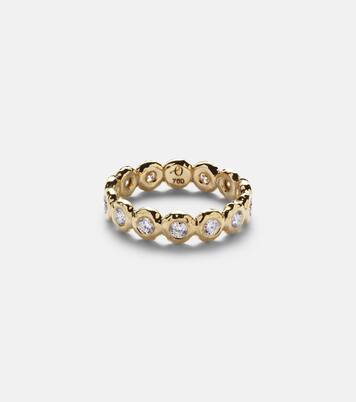 Nesting Gem 18kt gold eternity ring with diamonds | Octavia Elizabeth