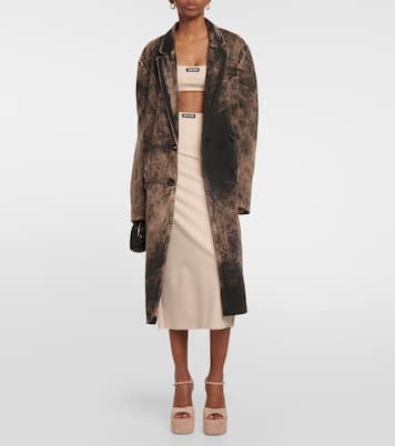 Plateausandalen Pamela aus Veloursleder | Paris Texas