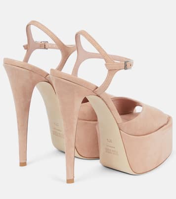 Plateausandalen Pamela aus Veloursleder | Paris Texas