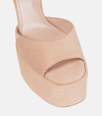 Plateausandalen Pamela aus Veloursleder | Paris Texas