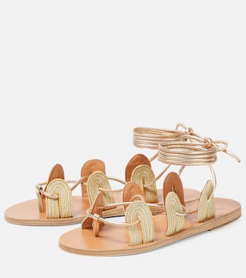 Aristides metallic leather sandals | Ancient Greek Sandals