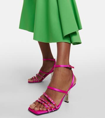 Embellished satin sandals | Marni